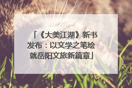 《大美江湖》新书发布：以文学之笔绘就岳阳文旅新篇章