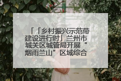 「乡村振兴示范带建设进行时」兰州市城关区城管局开展“烟雨兰山”区域综合整治专项行动