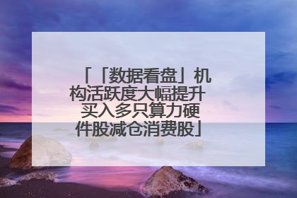 「数据看盘」机构活跃度大幅提升 买入多只算力硬件股减仓消费股