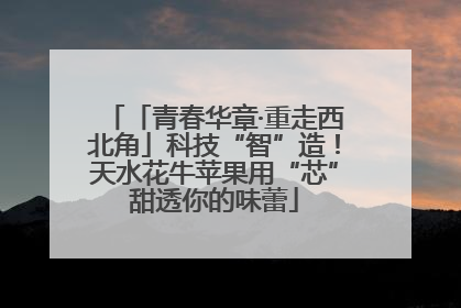 「青春华章·重走西北角」科技“智”造！天水花牛苹果用“芯”甜透你的味蕾