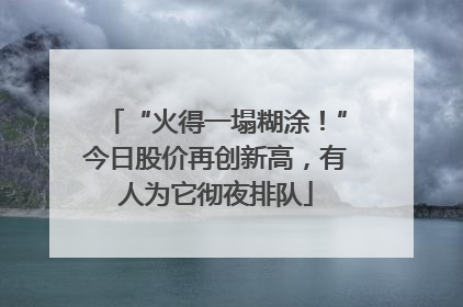 “火得一塌糊涂！”今日股价再创新高，有人为它彻夜排队