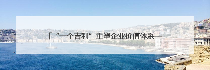 “一个吉利”重塑企业价值体系——记者独家对话吉利汽车控股有限公司行政总裁及执行董事桂生悦