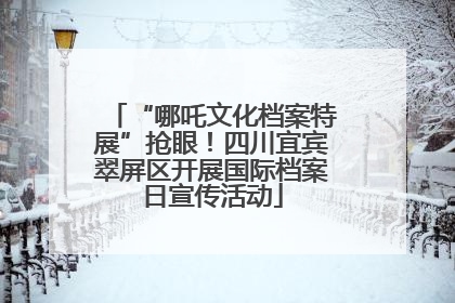 “哪吒文化档案特展”抢眼！四川宜宾翠屏区开展国际档案日宣传活动
