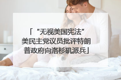 “无视美国宪法” 美民主党议员批评特朗普政府向洛杉矶派兵
