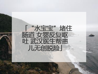 “水宝宝”堵住肠道 女婴反复呕吐 武汉医生帮患儿无创脱险