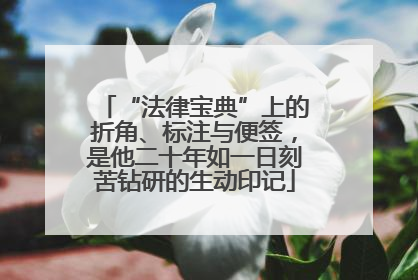 “法律宝典”上的折角、标注与便签，是他二十年如一日刻苦钻研的生动印记