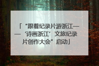 “跟着纪录片游浙江——‘诗画浙江’文旅纪录片创作大会”启动
