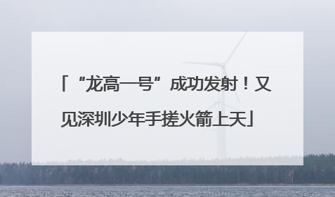“龙高一号”成功发射！又见深圳少年手搓火箭上天