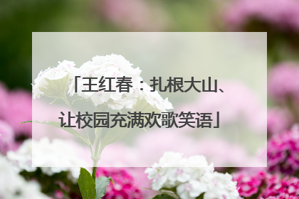 王红春：扎根大山、让校园充满欢歌笑语