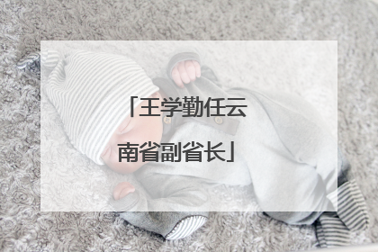 王学勤任云南省副省长