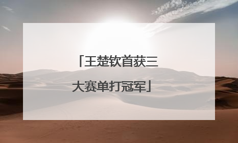 王楚钦首获三大赛单打冠军