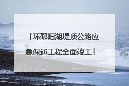 环鄱阳湖堤顶公路应急保通工程全面竣工