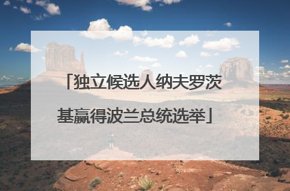 独立候选人纳夫罗茨基赢得波兰总统选举