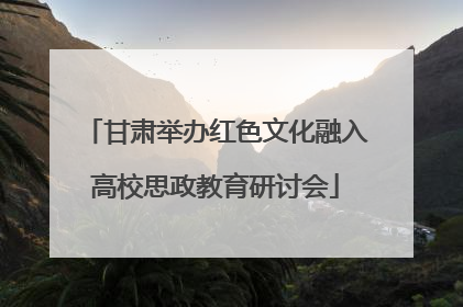 甘肃举办红色文化融入高校思政教育研讨会