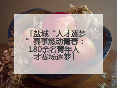 盐城“人才逐梦”赛事燃动青春：180余名青年人才赛场逐梦