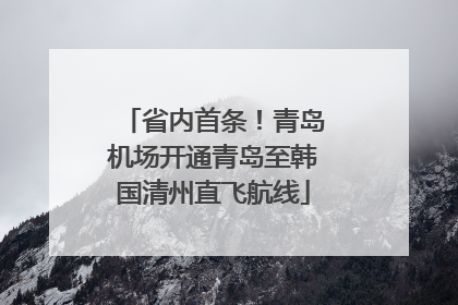 省内首条！青岛机场开通青岛至韩国清州直飞航线