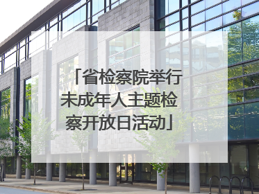 省检察院举行未成年人主题检察开放日活动