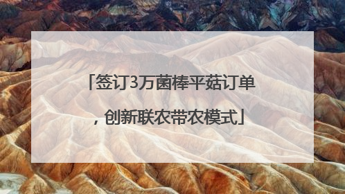 签订3万菌棒平菇订单，创新联农带农模式