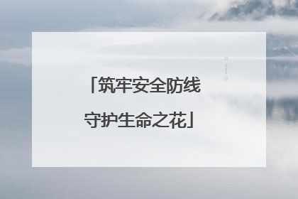 筑牢安全防线 守护生命之花