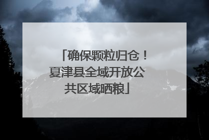 确保颗粒归仓！夏津县全域开放公共区域晒粮