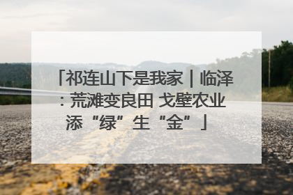祁连山下是我家｜临泽：荒滩变良田 戈壁农业添“绿”生“金”