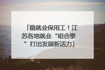稳就业保用工！江苏各地就业“组合拳”打出发展新活力