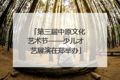 第三届中原文化艺术节——少儿才艺展演在郑举办