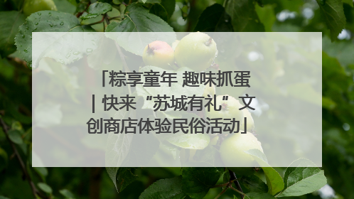 粽享童年 趣味抓蛋｜快来“苏城有礼”文创商店体验民俗活动