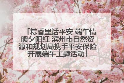 粽香里话平安 端午情暖夕阳红 滨州市自然资源和规划局携手平安保险开展端午主题活动