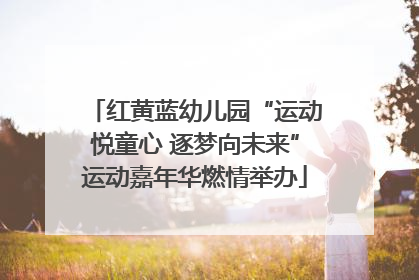 红黄蓝幼儿园“运动悦童心 逐梦向未来”运动嘉年华燃情举办