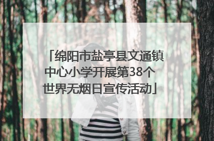 绵阳市盐亭县文通镇中心小学开展第38个世界无烟日宣传活动