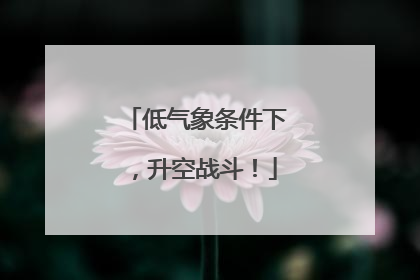 低气象条件下，升空战斗！