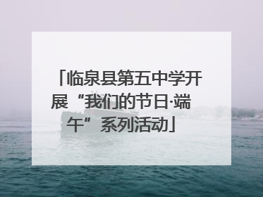 临泉县第五中学开展“我们的节日·端午”系列活动