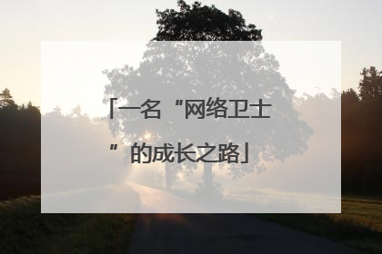 一名“网络卫士”的成长之路