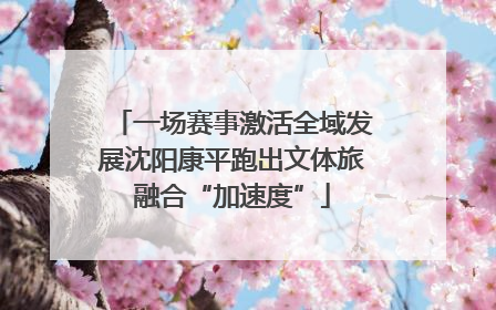 一场赛事激活全域发展沈阳康平跑出文体旅融合“加速度”