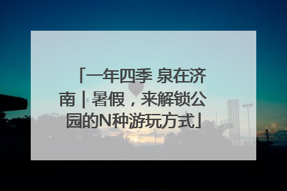 一年四季 泉在济南｜暑假，来解锁公园的N种游玩方式