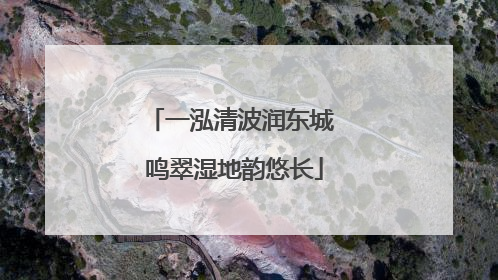 一泓清波润东城 鸣翠湿地韵悠长