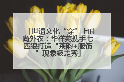 世遗文化“穿”上时尚外衣：华祥苑携手七匹狼打造“茶韵+服饰”现象级走秀