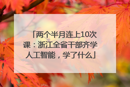 两个半月连上10次课：浙江全省干部齐学人工智能，学了什么