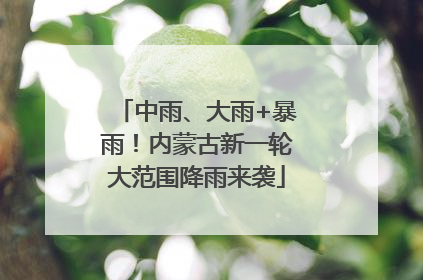中雨、大雨+暴雨！内蒙古新一轮大范围降雨来袭
