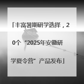 丰富暑期研学选择，20个“2025年安徽研学夏令营”产品发布