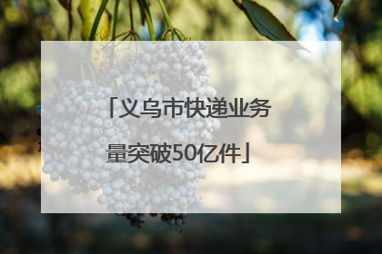 义乌市快递业务量突破50亿件