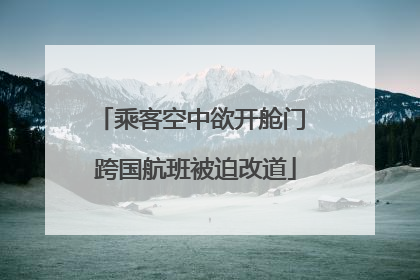 乘客空中欲开舱门 跨国航班被迫改道