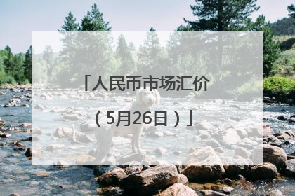 人民币市场汇价（5月26日）