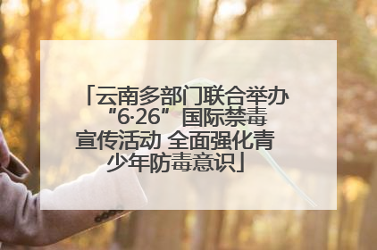 云南多部门联合举办“6·26”国际禁毒宣传活动 全面强化青少年防毒意识