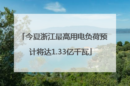 今夏浙江最高用电负荷预计将达1.33亿千瓦