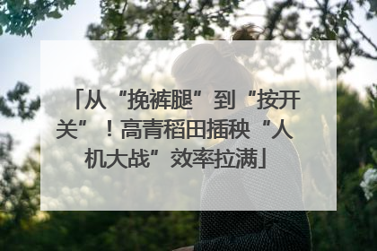 从“挽裤腿”到“按开关”！高青稻田插秧“人机大战”效率拉满