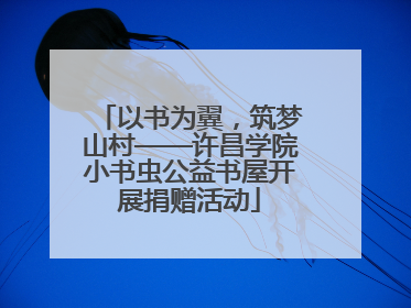 以书为翼，筑梦山村——许昌学院小书虫公益书屋开展捐赠活动