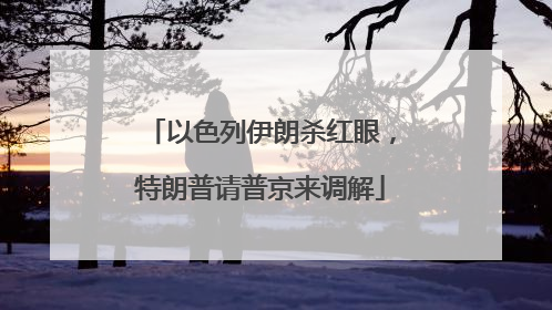 以色列伊朗杀红眼，特朗普请普京来调解
