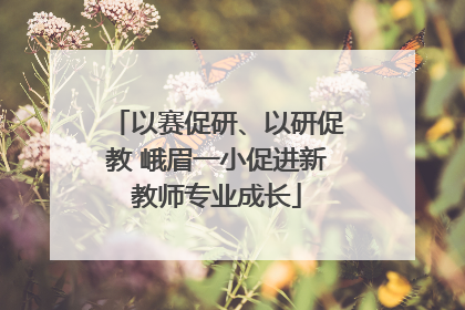 以赛促研、以研促教 峨眉一小促进新教师专业成长